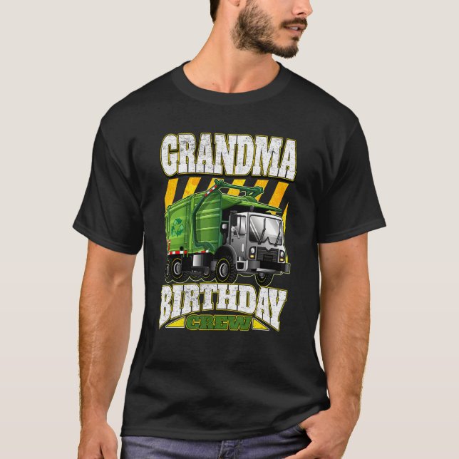 Camiseta Camiones de basura de cumpleaños de la abuela (Anverso)