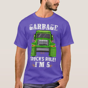 Camiseta Camiones de basura de niños dominan tengo 5 años C