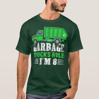 Camiseta Camiones de basura de niños dominan tengo 8 años C