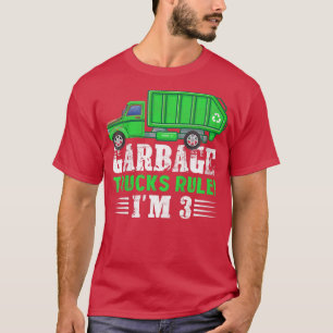 Camiseta Camiones de basura de niños Regla soy 3 años Camio