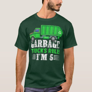Camiseta Camiones de basura de niños Regla Tengo 5 años Cam
