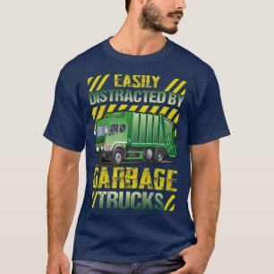 Camiseta Camiones de basura evitan la distracción de los ni