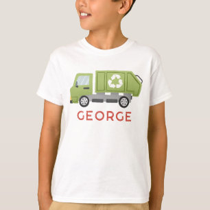 Camiseta Camiones de Basura Verdes Geniales para Niños Tran
