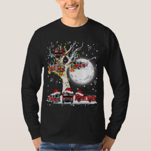 Camiseta Camiones de bomberos de Santa Claus contra Navidad