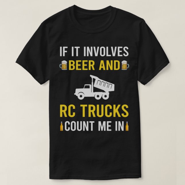 Camiseta Camiones De Camión De Cerveza Y RC (Diseño del anverso)