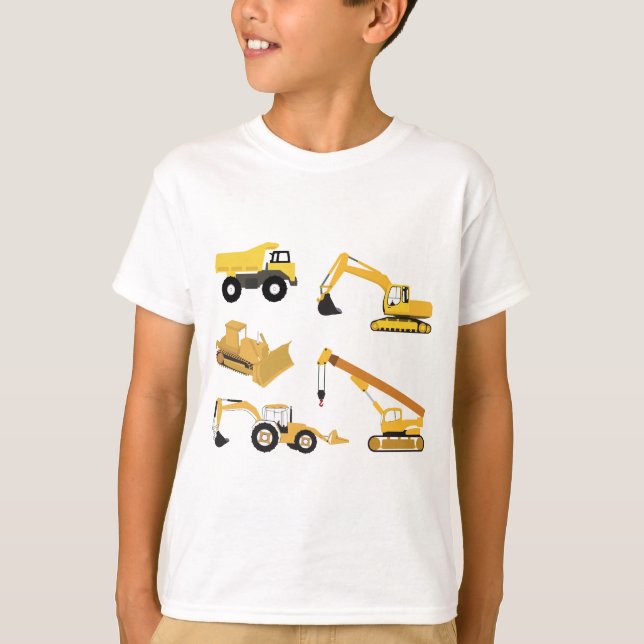 Camiseta Camiones de construcción (Anverso)