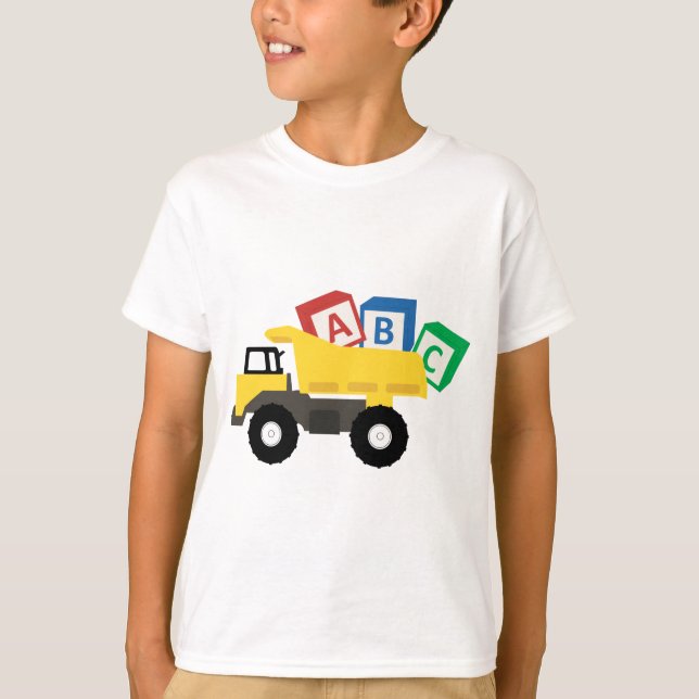 Camiseta Camiones de construcción ABC (Anverso)