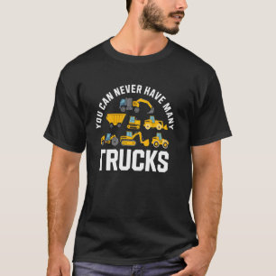 Camiseta Camiones de Construcción Excavadora Tractor Volque