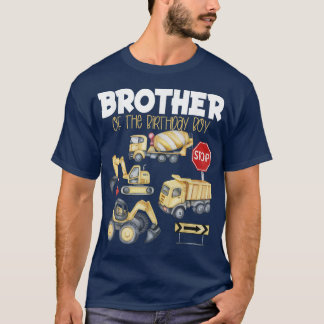 Camiseta Camiones De Construcción Hermano Fiesta Del Nacimi