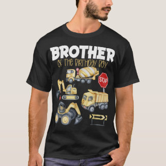 Camiseta Camiones De Construcción Hermano Fiesta Del Nacimi