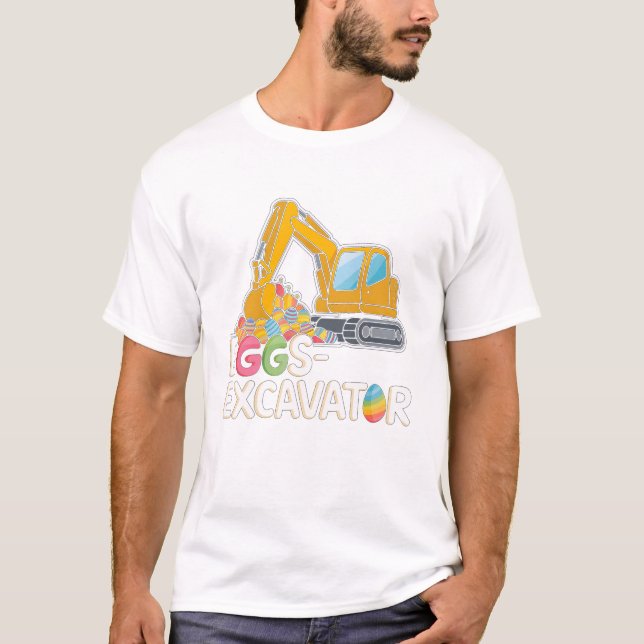 Camiseta Camiones de construcción para la caza de huevos en (Anverso)
