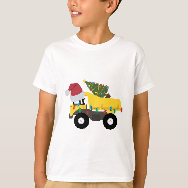 Camiseta Camiones de construcción para navidades (Anverso)