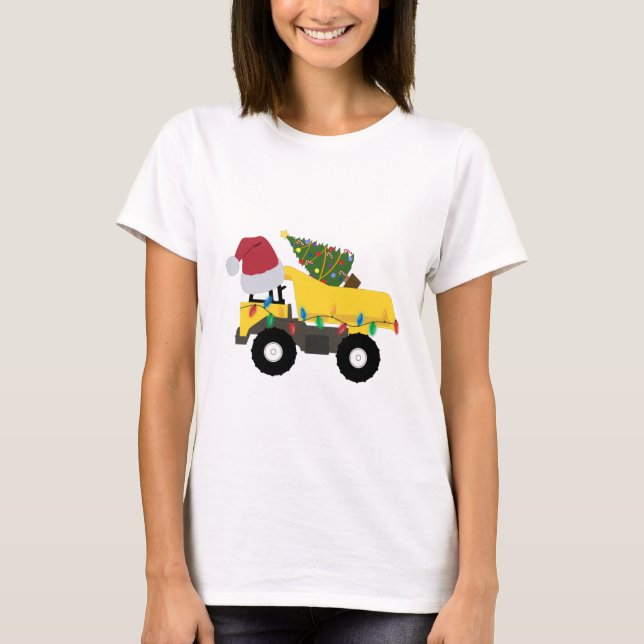 Camiseta Camiones de construcción para navidades (Anverso)