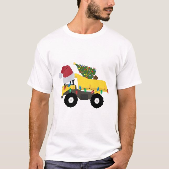 Camiseta Camiones de construcción para navidades (Anverso)