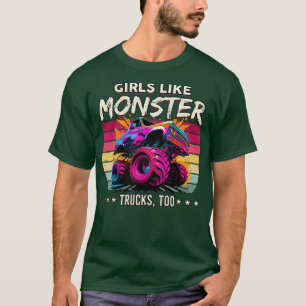 Camiseta Camiones de monstruo, Chicas como camiones de mons