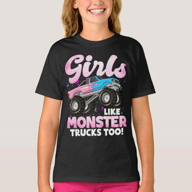 Camiseta Camiones de monstruo, Chicas como camiones de mons (Anverso)