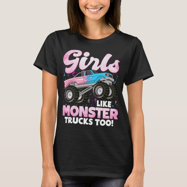 Camiseta Camiones de monstruo, Chicas como camiones de mons (Anverso)