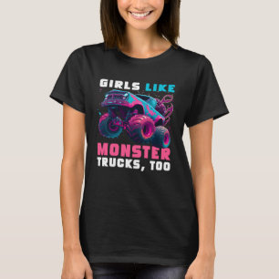 Camiseta Camiones de Monstruo Cuto Chicas Como Camiones De