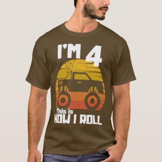 Camiseta Camiones de monstruo divertidos 4 regalo de Fiesta