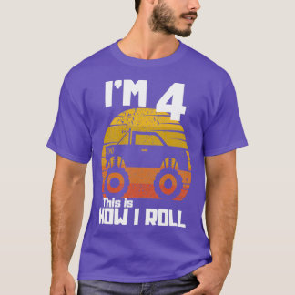 Camiseta Camiones de monstruo divertidos 4 regalo de Fiesta