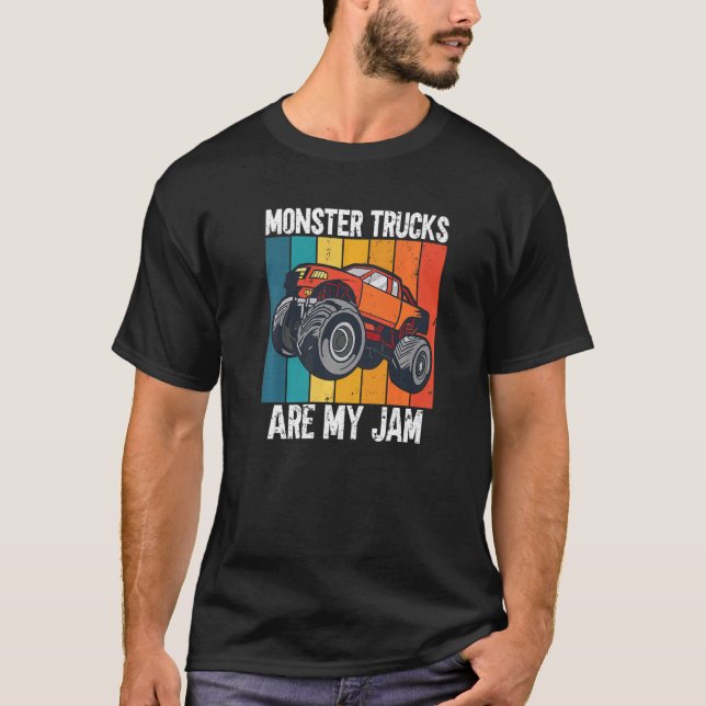 Camiseta Camiones de monstruo divertidos son mi mermelada (Anverso)