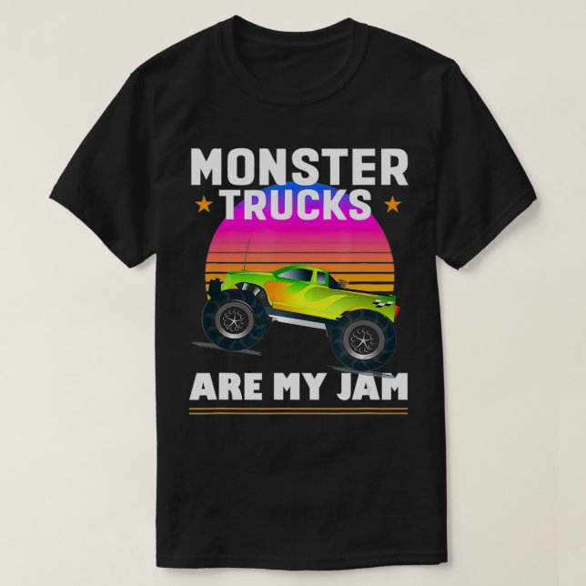 Camiseta Camiones de Monstruo Estilo Retro son mi mermelada (Diseño del anverso)