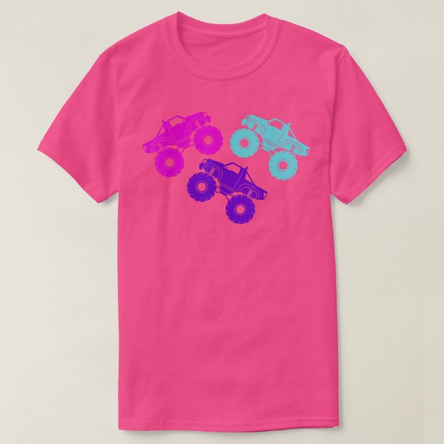 Camiseta Camiones de Monstruo Retro Camión de Monstruo con  (Diseño del anverso)