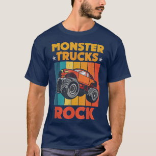 Camiseta Camiones de monstruo retro graciosos son mi truco