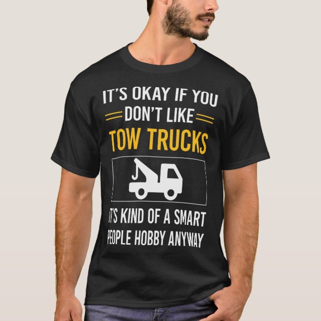 Camiseta Camiones de remolque para personas inteligentes (Anverso)