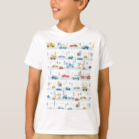 Camiones de transporte y coches educados niños