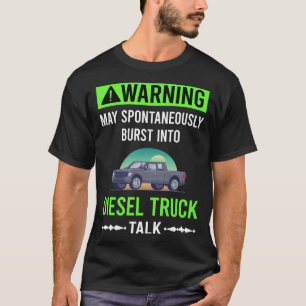Camiseta Camiones Diesel de Advertencia Verde Camión