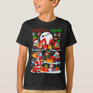 Camiseta Camiones Excavadoras Construcción Equipo Navidad S