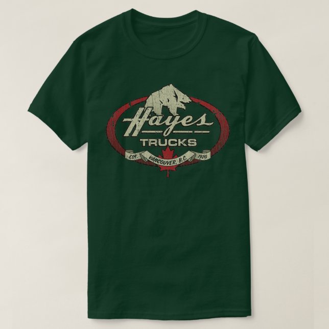 Camiseta Camiones Hayes 1971  (Diseño del anverso)