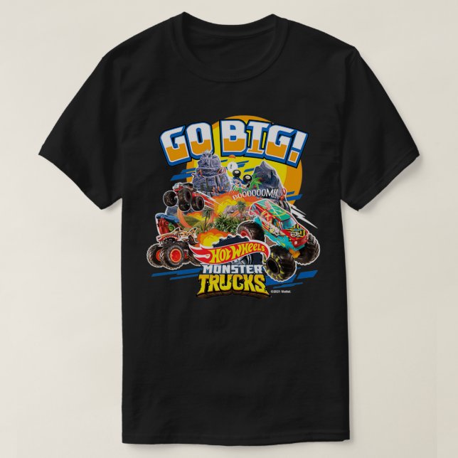 Camiseta Camiones Monster de ruedas calientes se hacen gran (Diseño del anverso)
