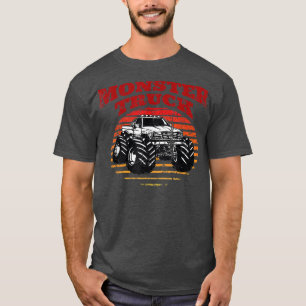 Camiseta Camiones monstruo para niños y adultos Retro V