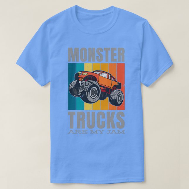 Camiseta Camiones monstruo son mi cita para el ventilador (Diseño del anverso)