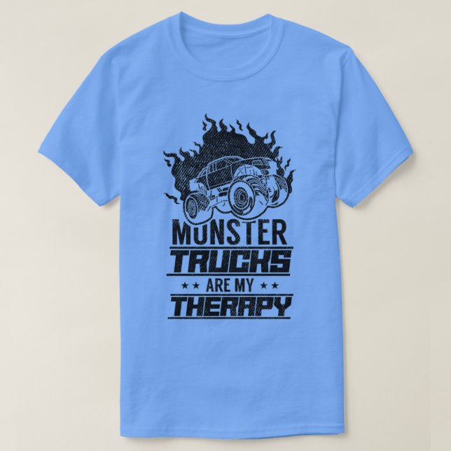 Camiseta Camiones monstruo son mi terapia 2 (Diseño del anverso)