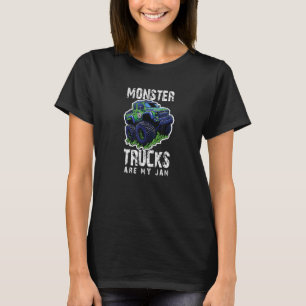 Camiseta Camiones monstruos son mi malva verde púrpura 4x4 