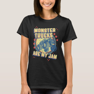 Camiseta Camiones Monstruos Son Mi Rac De Bandera Retro