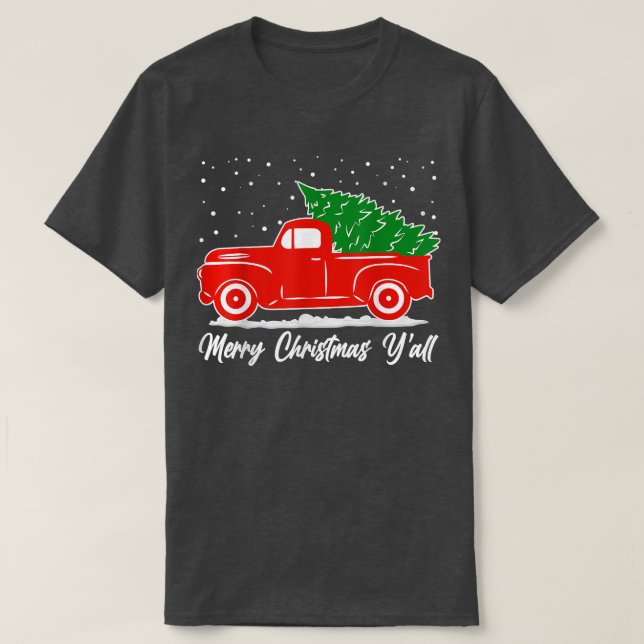 Camiseta Camiones rojos Navidades Feliz Navidad (Diseño del anverso)