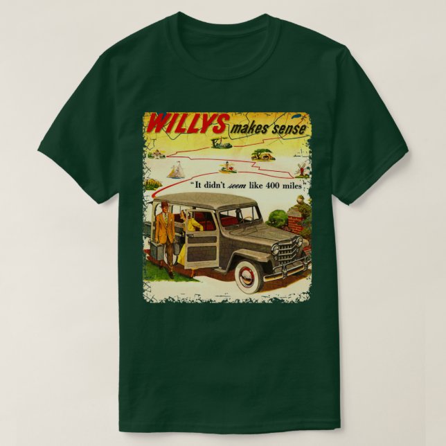 Camiseta Camiones Willys 4x4  (Diseño del anverso)