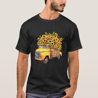 Camiseta Camioneta Amarilla Girasol Otoño Halloween Tha