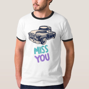 Camiseta Camioneta Antigua te Extraña a Distancia Larga