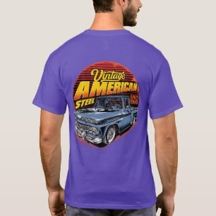 Camiseta Camioneta Clásica Americana de Acero Vintage