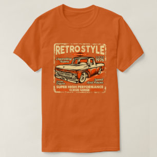 Camiseta Camioneta Clásica Vintage de Estilo Retro