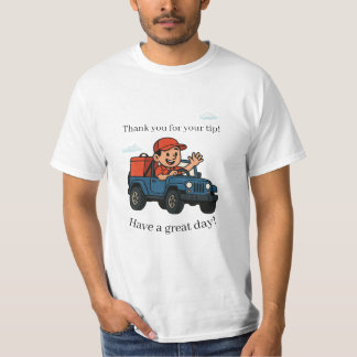 Camiseta Camioneta de dibujos animados de conductor de entr