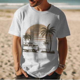 Camiseta Camioneta en la playa