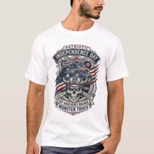 Camiseta Camioneta Monstruo Patriótica 1776 Fuera de Carret