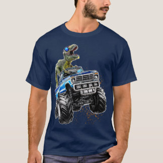 Camiseta Camioneta Monstruo T Rex Dinosaurio Patriótico Cum