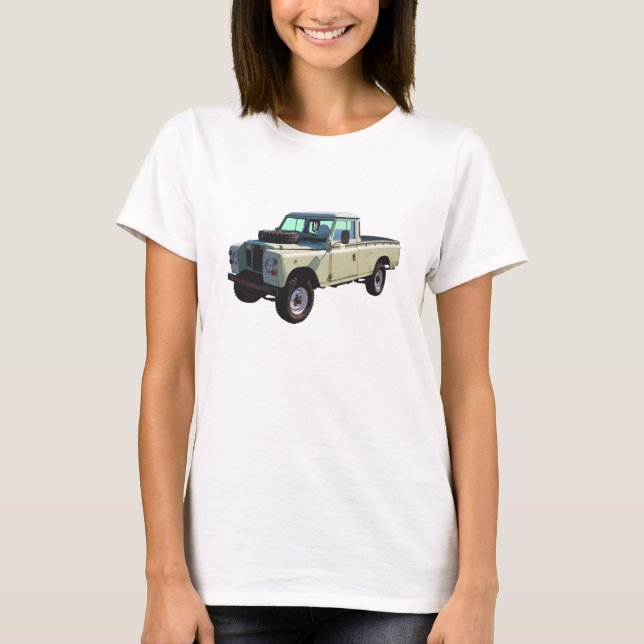 Camiseta Camioneta pickup 1971 de Land Rover (Anverso)
